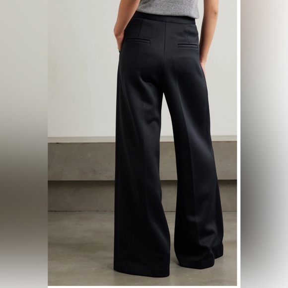 MaxMara Zinnia Pleated Jersey Wide Leg Pants - Picture 4 of 10